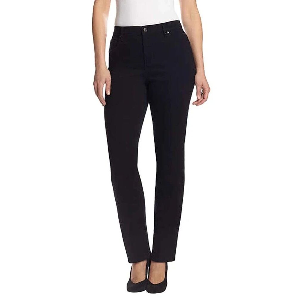 Gloria Vanderbilt Amanda Slimming Jeans Black Tapered Leg Women’s Size 10